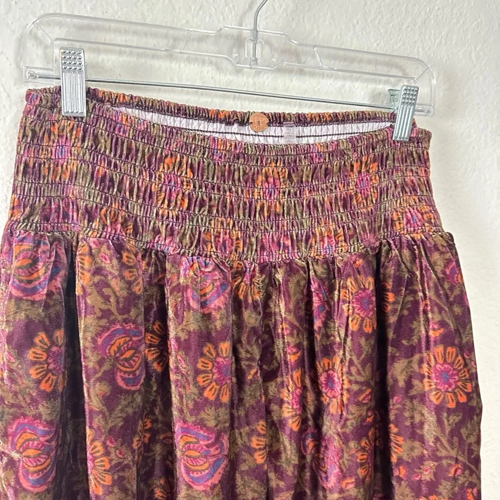Free People FP One Marla Velvet Harem Gypsy Pants Plum Size Large NEW Bohemian
